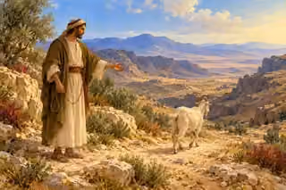 A live goat walks freely into the wilderness after an attendant releases it, symbolizing burdens carried away.